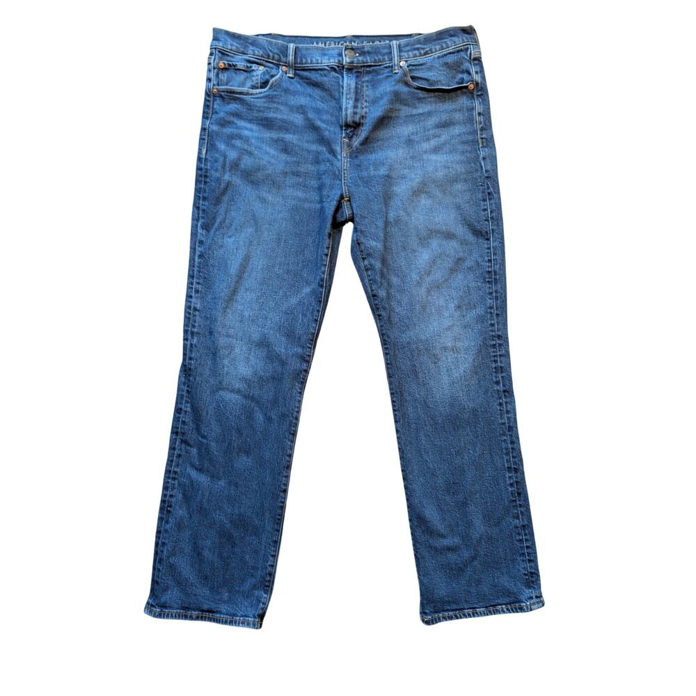 American Eagle Men's Blue Easyflex Original Bootcut Denim Jeans Size 38x32